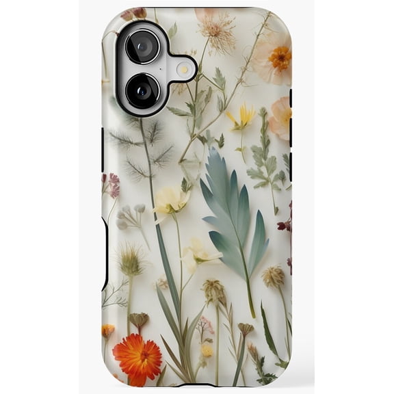 Natures Perfection Pressed Dried Flowers Art Natural Botanicals Phone Case for iPhone 17 16 15 14 13 12 11 Pro Max