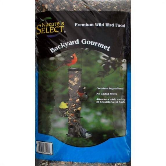 Natures Select 063102 14 lbs Backyard Gourmet Wild Bird Seed Blue & Black Bag, Blue & Black