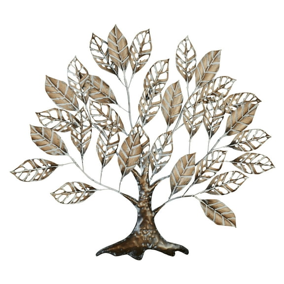 Natures Solitude Burnished Gold Tree Wall Art Sculpture 35.5 x 31.5