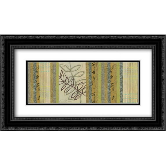 Natures Song I 2x Matted 24x14 Black Ornate Framed Art Print by Lee, Jeni