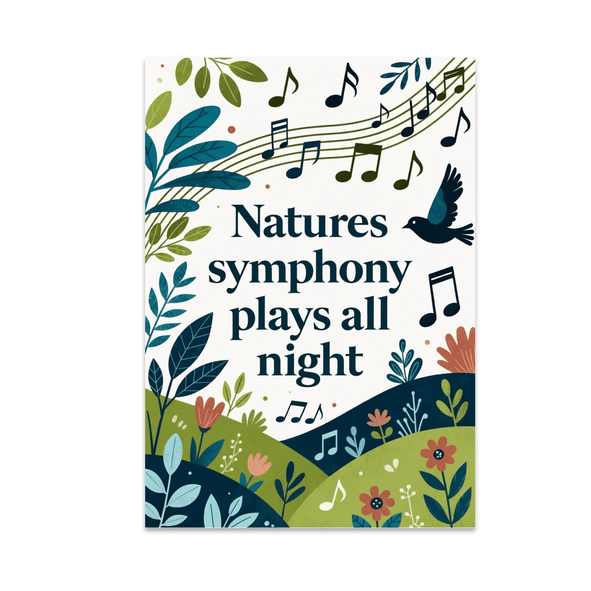 Natures Symphony Plays All Night - Nature Sound Enthusiast - 13x19 ...