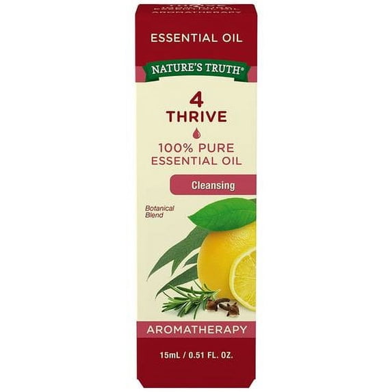 Natures Truth 4 Thrive 100 Percent Pure Cleansing Essential Oil, 0.51 Oz, 2 Pack