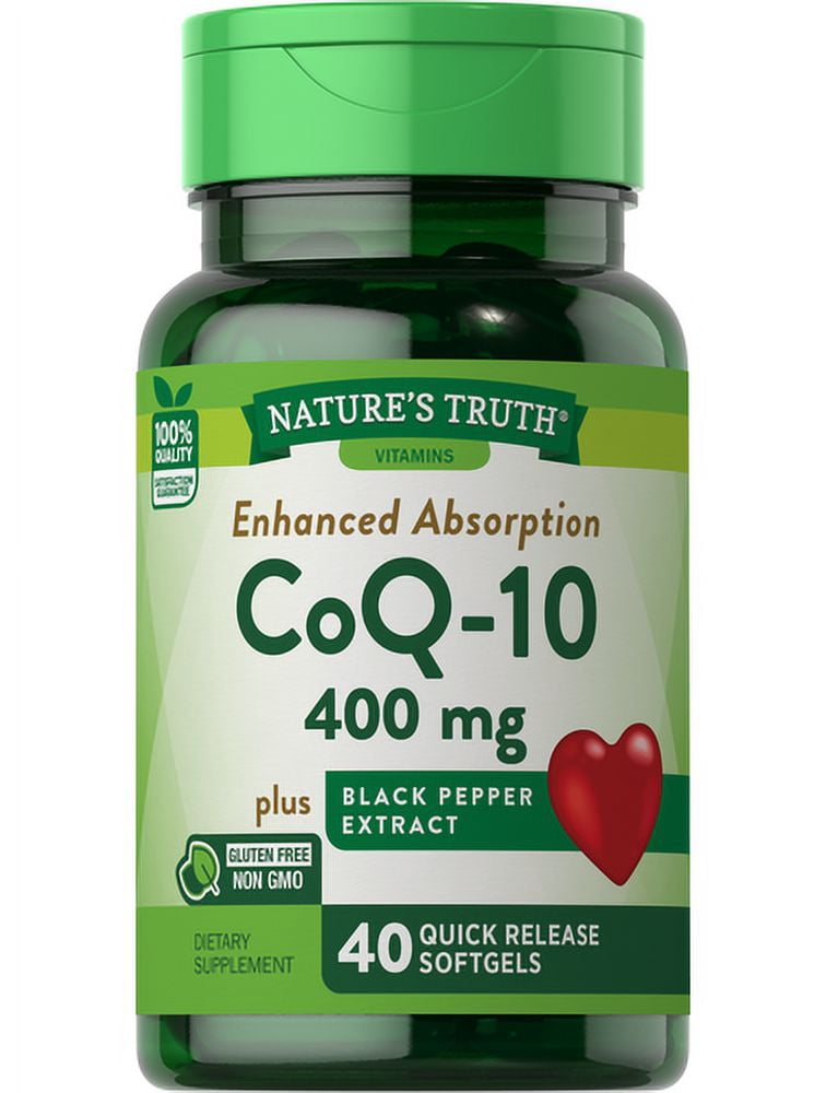 Natures Truth 400 Mg Coq10 Plus Black Pepper Extract, 40 Ea, 3 Pack