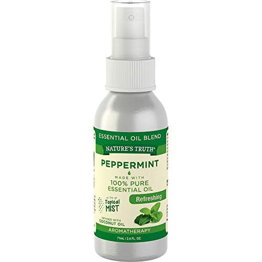 Natures Truth Aromatherapy Peppermint Essential Oil Refreshing Spray, 2.4 oz, 2 Pack