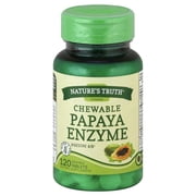 Natures Truth Chewable Papaya Enzyme Tablets, Gluten Free & Non-GMO, 120ct