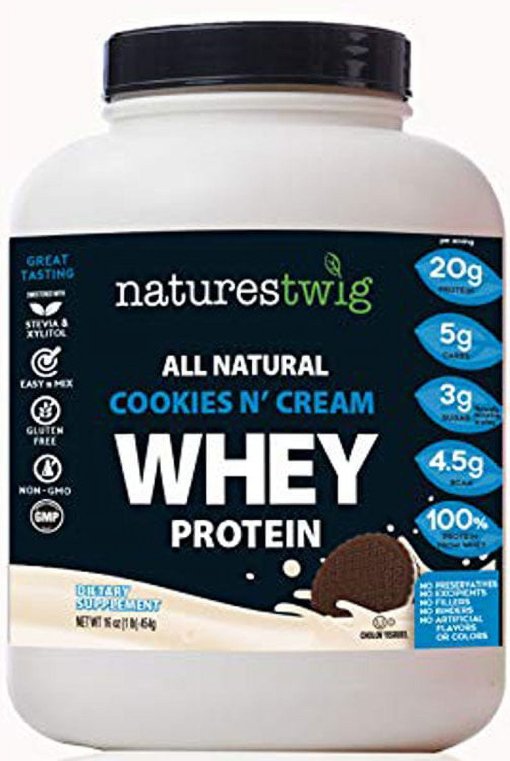 Natures Twig Kosher Whey Protein Powder Cookies and Cream Dairy Cholov
