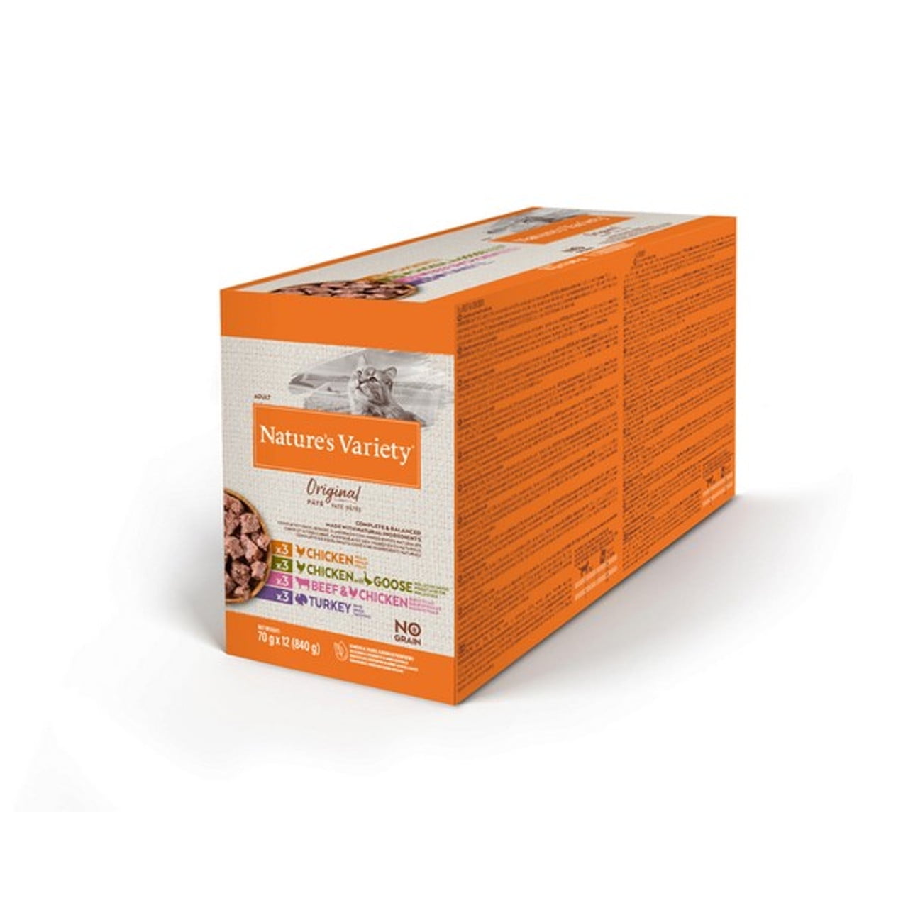 Natures Variety Original Multipack Pouches for Adult Cats Food 12x 70g