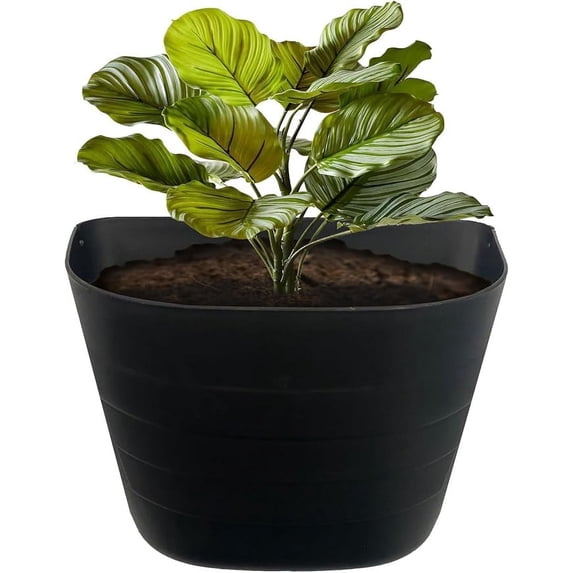 12 Inch Wall Planter with Self-Watering Grid – Indoor & Outdoor Use, BPA-Free, UV-Resistant, Perfect for Flowers, Vegetables, and Herbs – Black