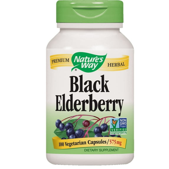 Natures Way Elderberry, Berries & Flowers, 575 mg, Capsules