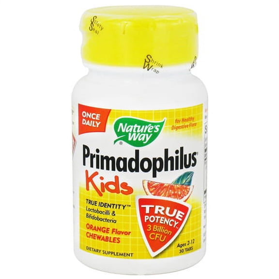 Natures Way Primadophilus Kids Orange Chewable Tablets - 30 Ea
