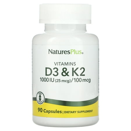 NaturesPlus, Vitamin D3 K2, 90 Capsules