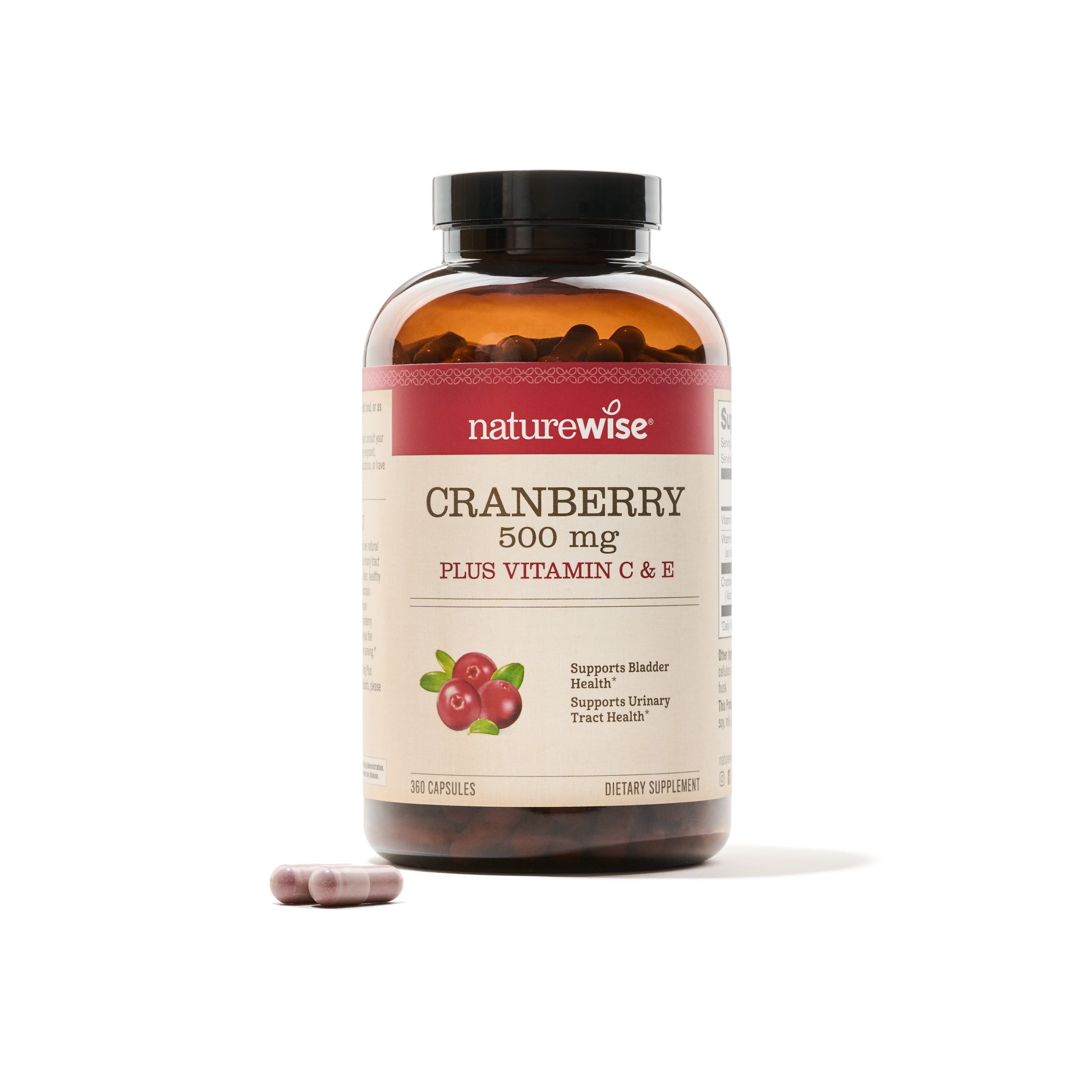 Naturewise Cranberry Extract Pills 12,500mg* Cranberries with Vitamin