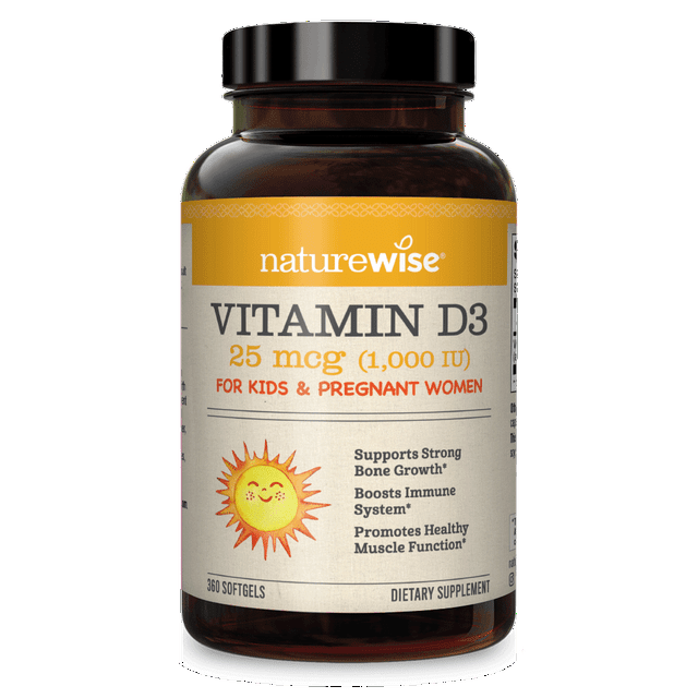 Naturewise Vitamin D3 1000 IU (25mcg) 360 Softgels