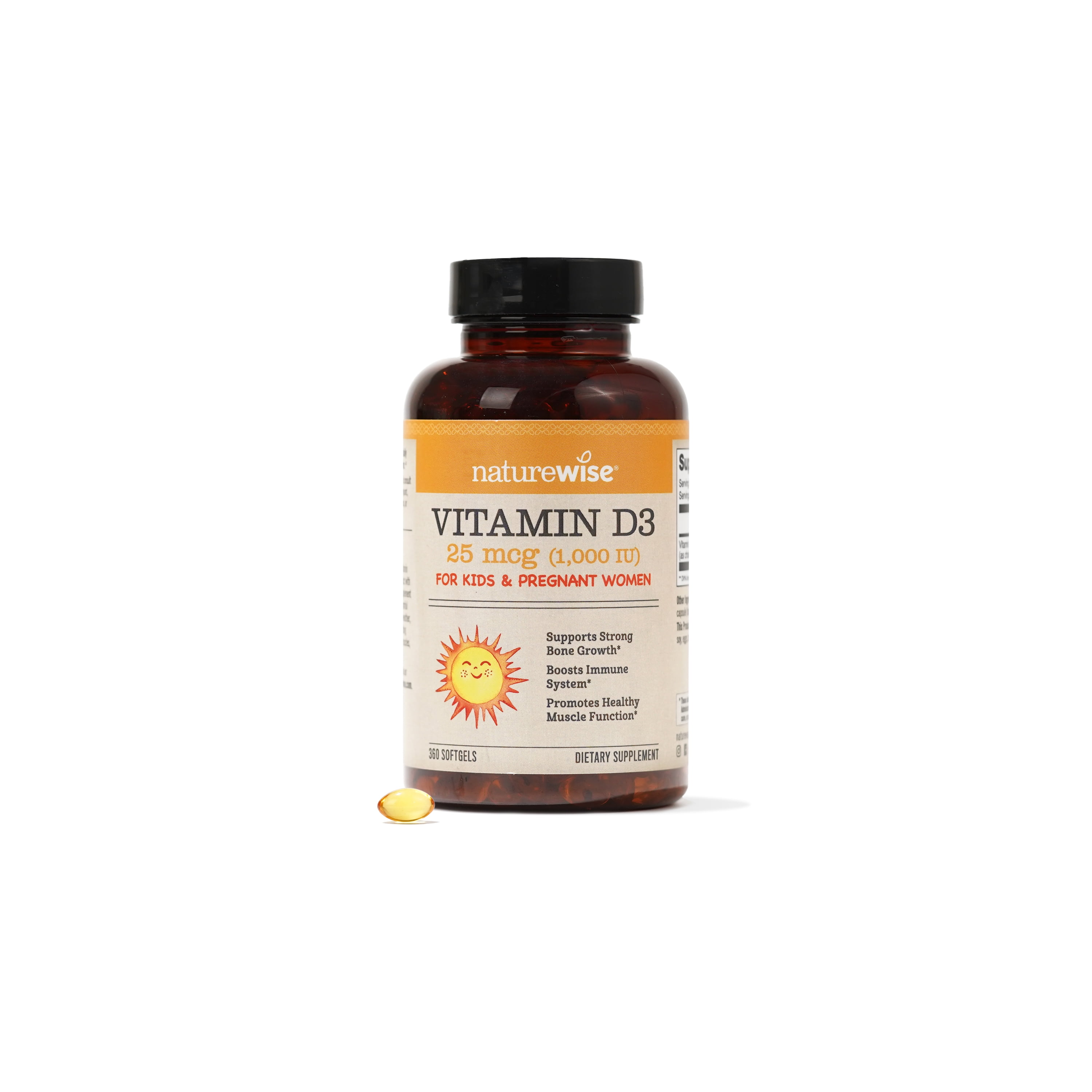 Naturewise Vitamin D3 1000 IU (25mcg) 360 Softgels
