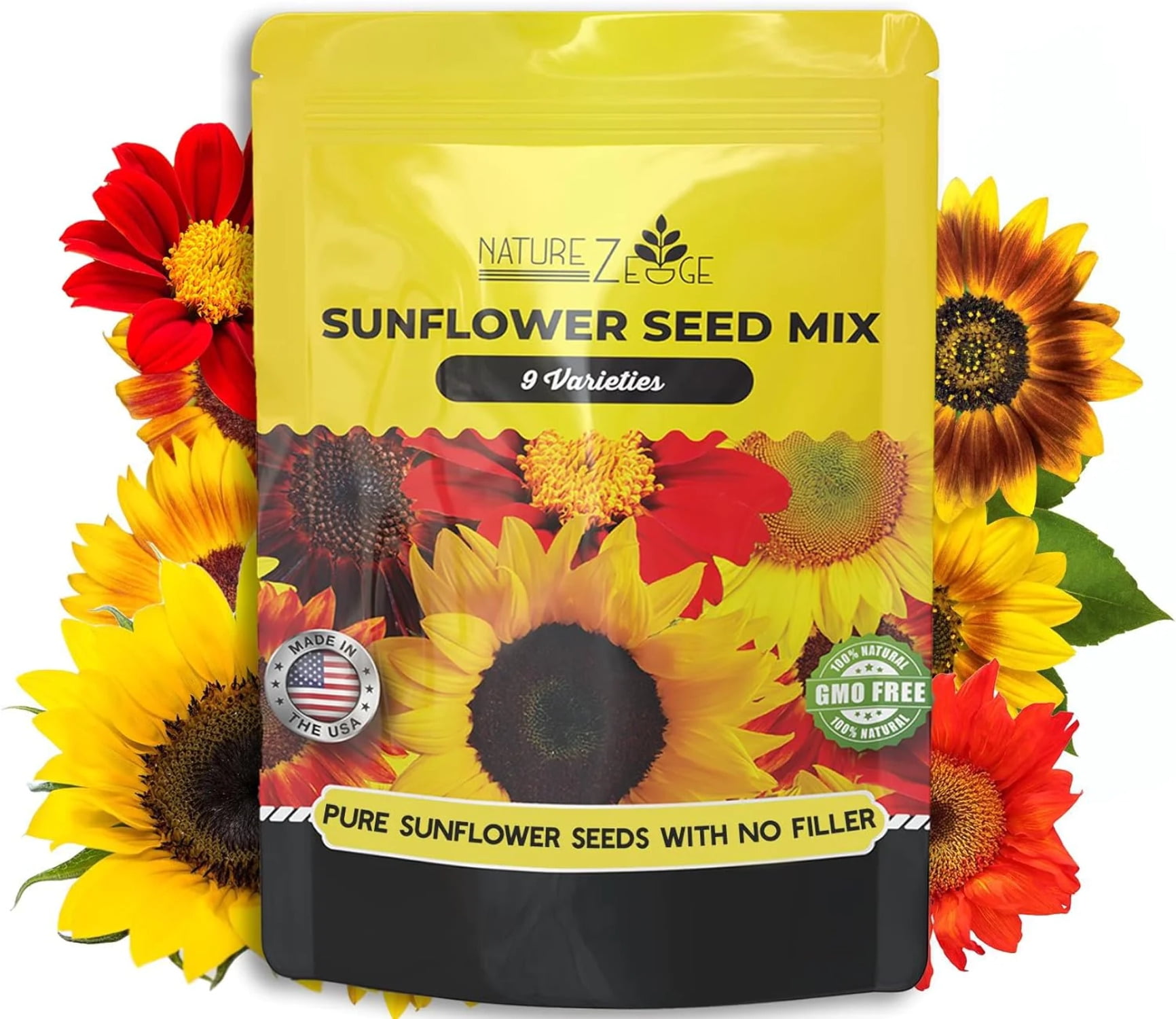 Naturez Edge 1300+ Sunflower Seeds Variety Pack, Sunflower Seeds for ...