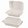 thumbnail image 1 of Bamboo & Sugarcane 9"x 6"x 3.2"  Hinged-Lid Containers (100 Pack) - Leak-Proof, Heavy-Duty, Compostable & Eco-Friendly Food Packaging, 1 of 1