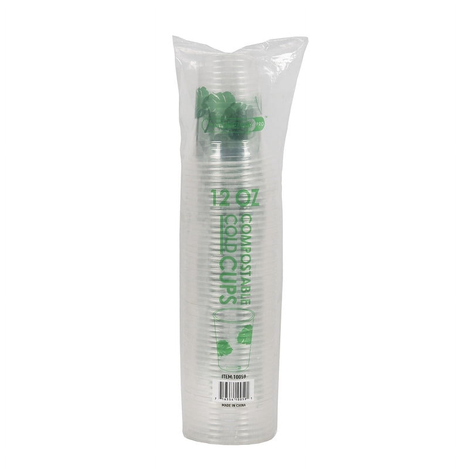 Naturezway Pro 12 oz Compostable Cold Cups | 1000 Pack | Leak-Proof ...