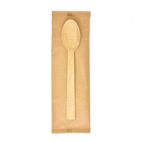 Compostable Spoons (50 Pack) | For School & Healthcare Cafeterias | Retail Ready