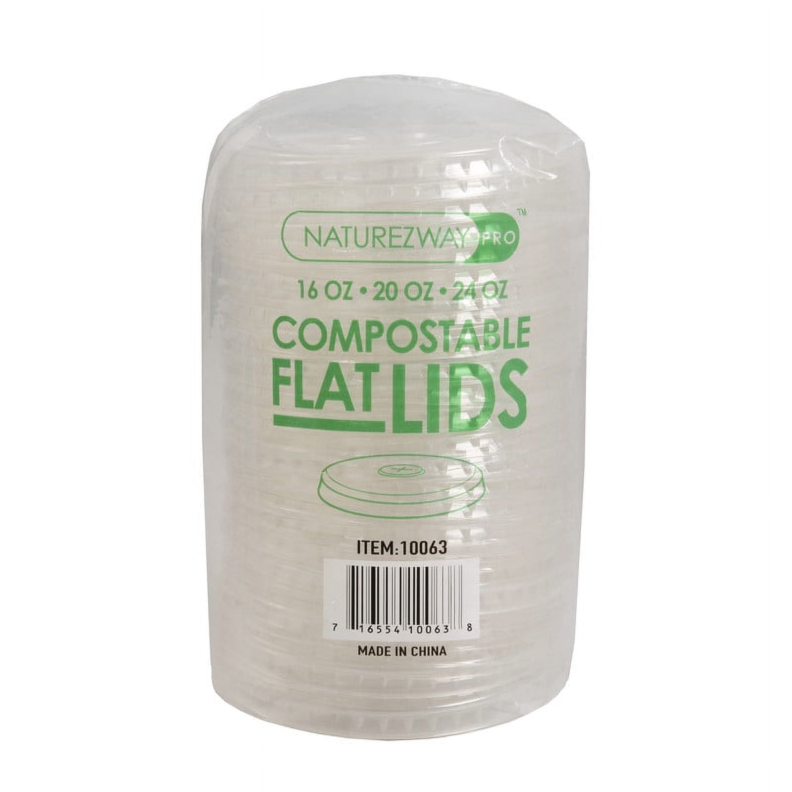 Compostable Cold Cups Lids - 1000 Pack - Fits 12 oz., 16 oz., 20 oz ...