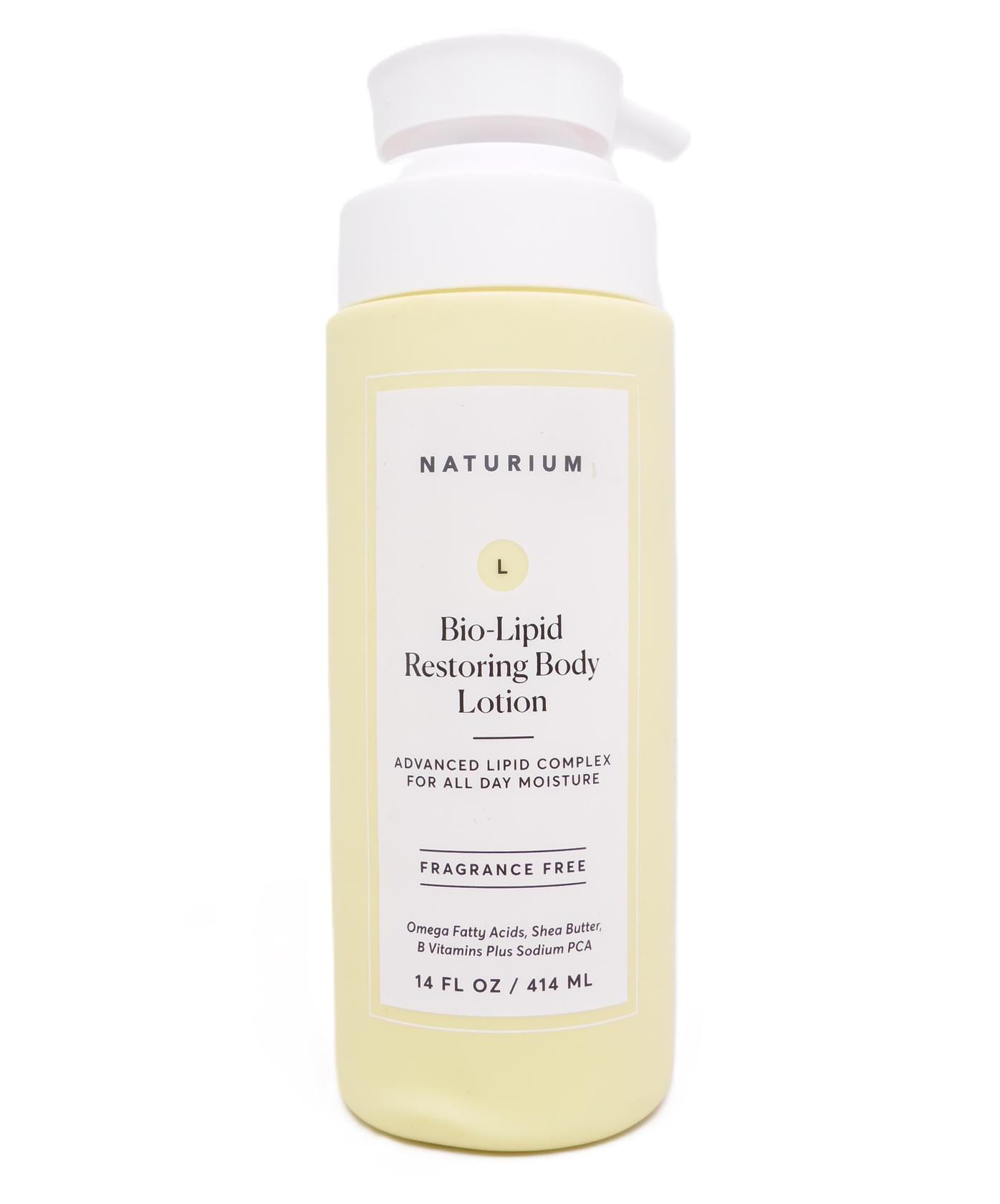 Naturium Bio-Lipid Restoring Moisturizing Body Lotion with Shea Butter, Fragrance Free, 14 oz