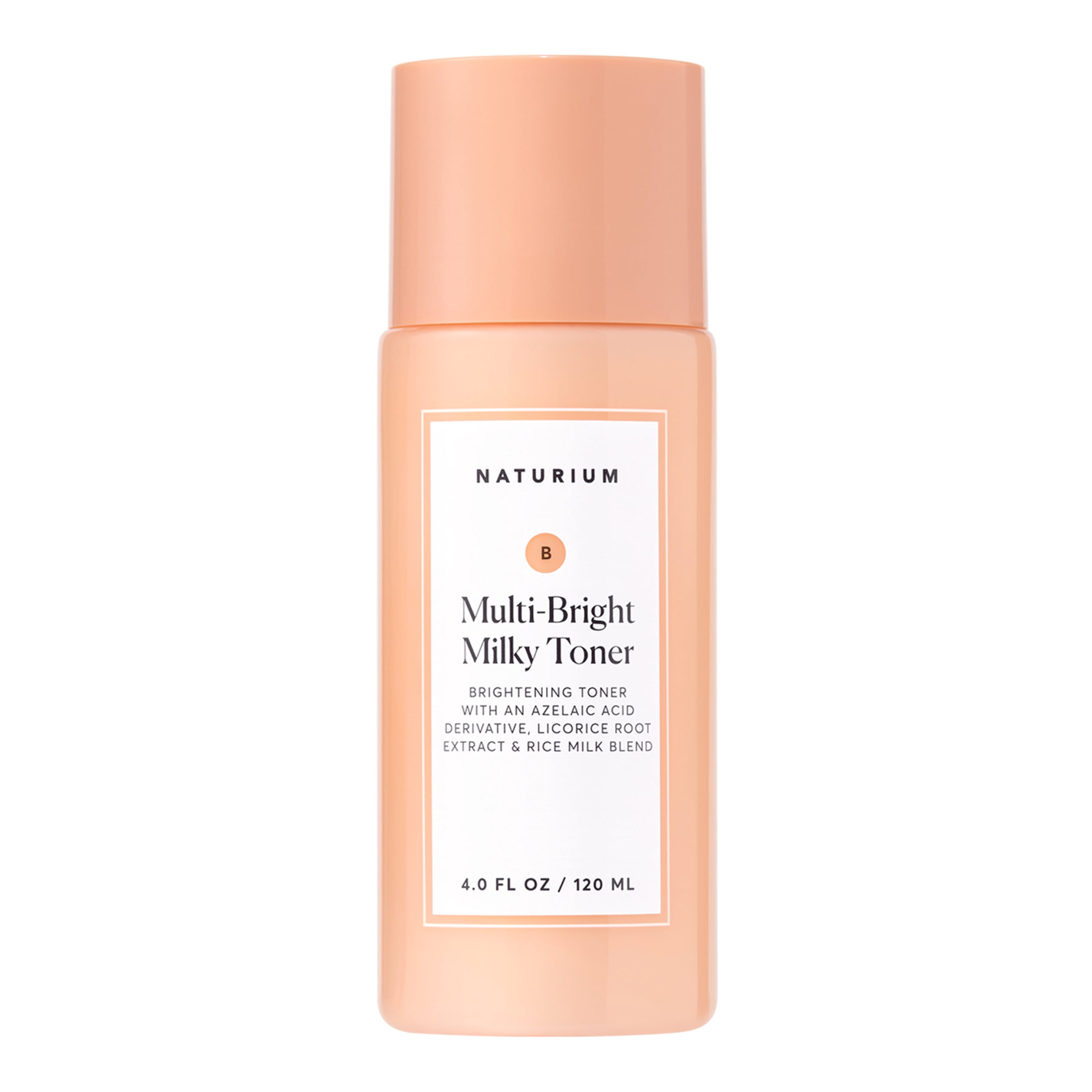 Naturium Multi-Bright Milky Toner, Exfoliating Skincare for Face with Azelaic Acid, 4 fl oz