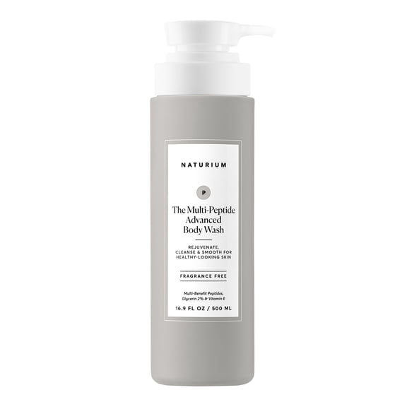 Naturium Multi-Peptide Advanced Body Wash, Rejuvenate, Cleanse & Smooth, with Rice Amino Acids & Vitamin E, 16.9 fl oz