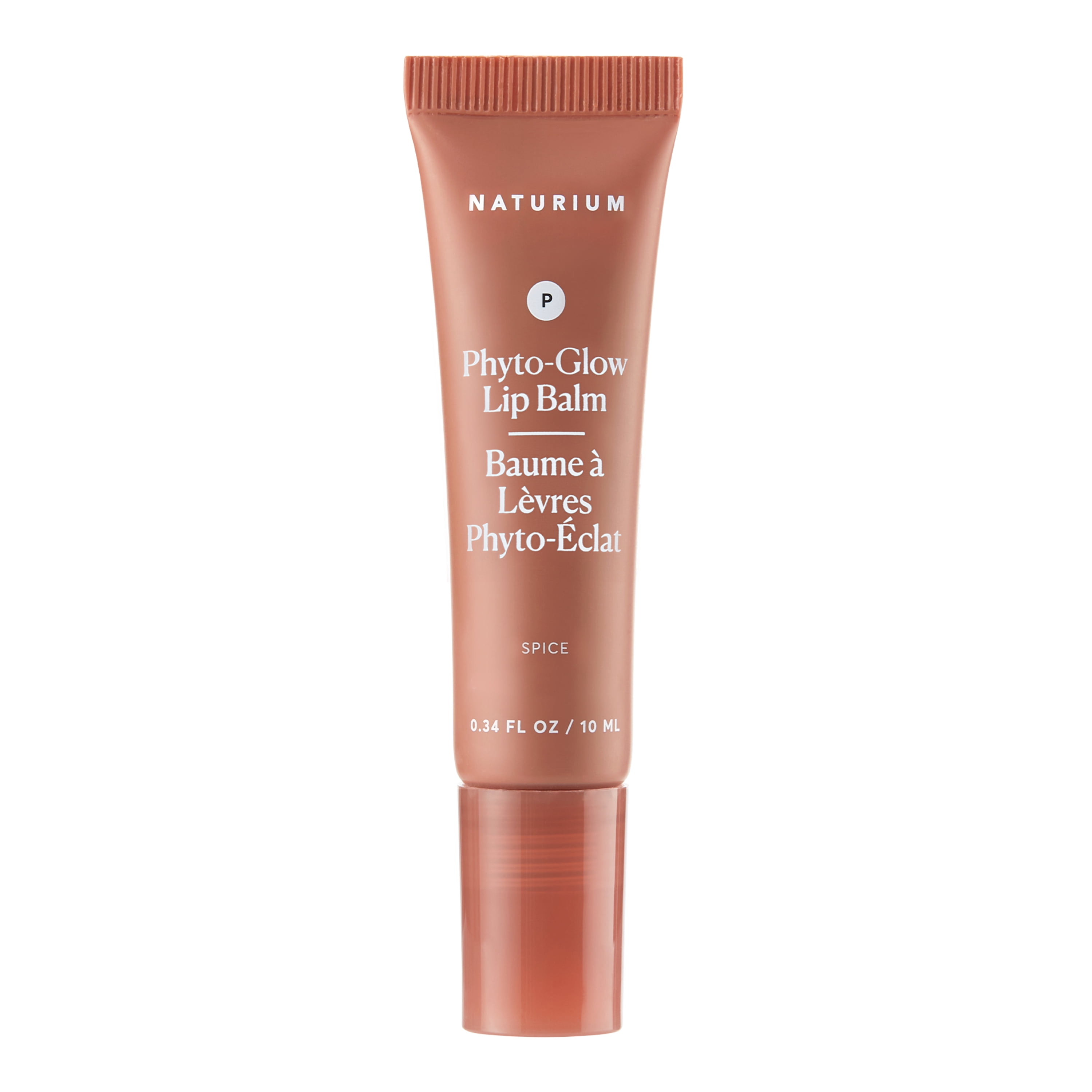 Naturium Phyto-Glow Lip Balm, Hydrating Lip Care with a Glossy Finish, 0.34 oz Spice