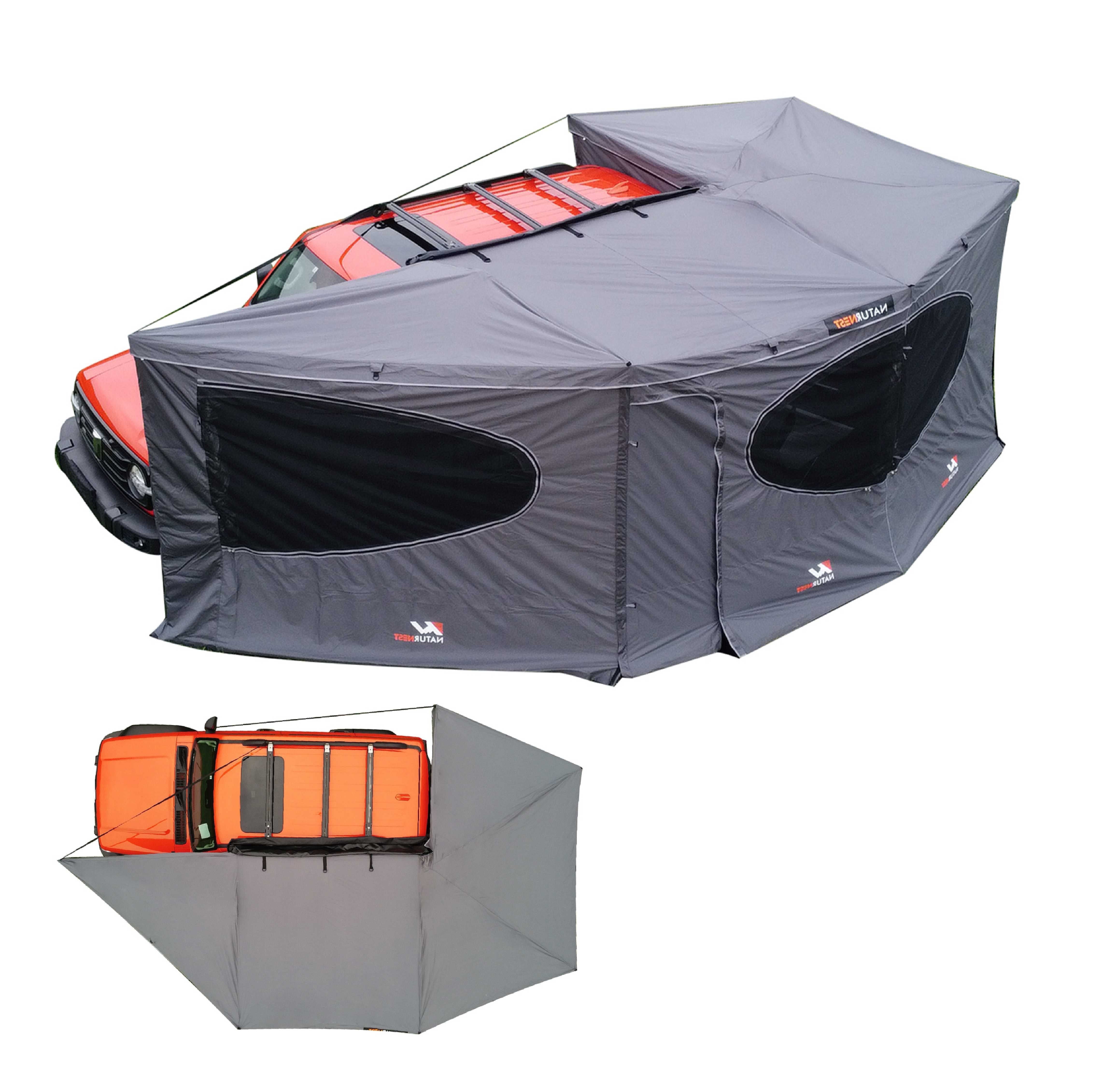 Naturnest Vehicle Awning Room Tent with Skylight, 270 Degree