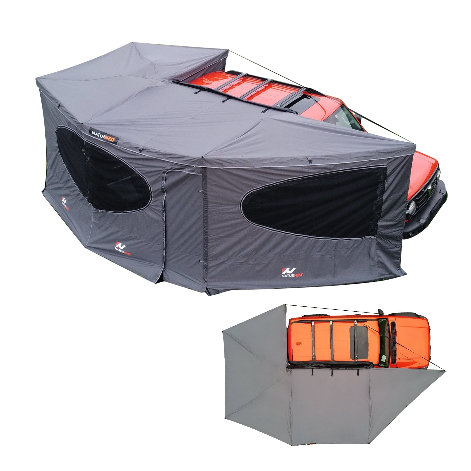 Naturnest Vehicle Awning Room Tent Skylight, 270 Degree Extended