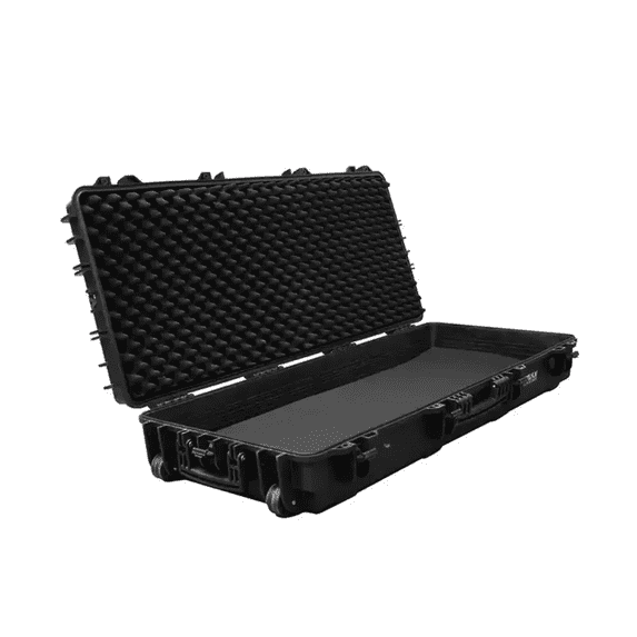 Naturnest Rifle Case, Hard Case Rifle Case with Pre-cut Foams, 35 in Gun Storage with Wheels Heavy Duty PP Cargo Box Lockable
