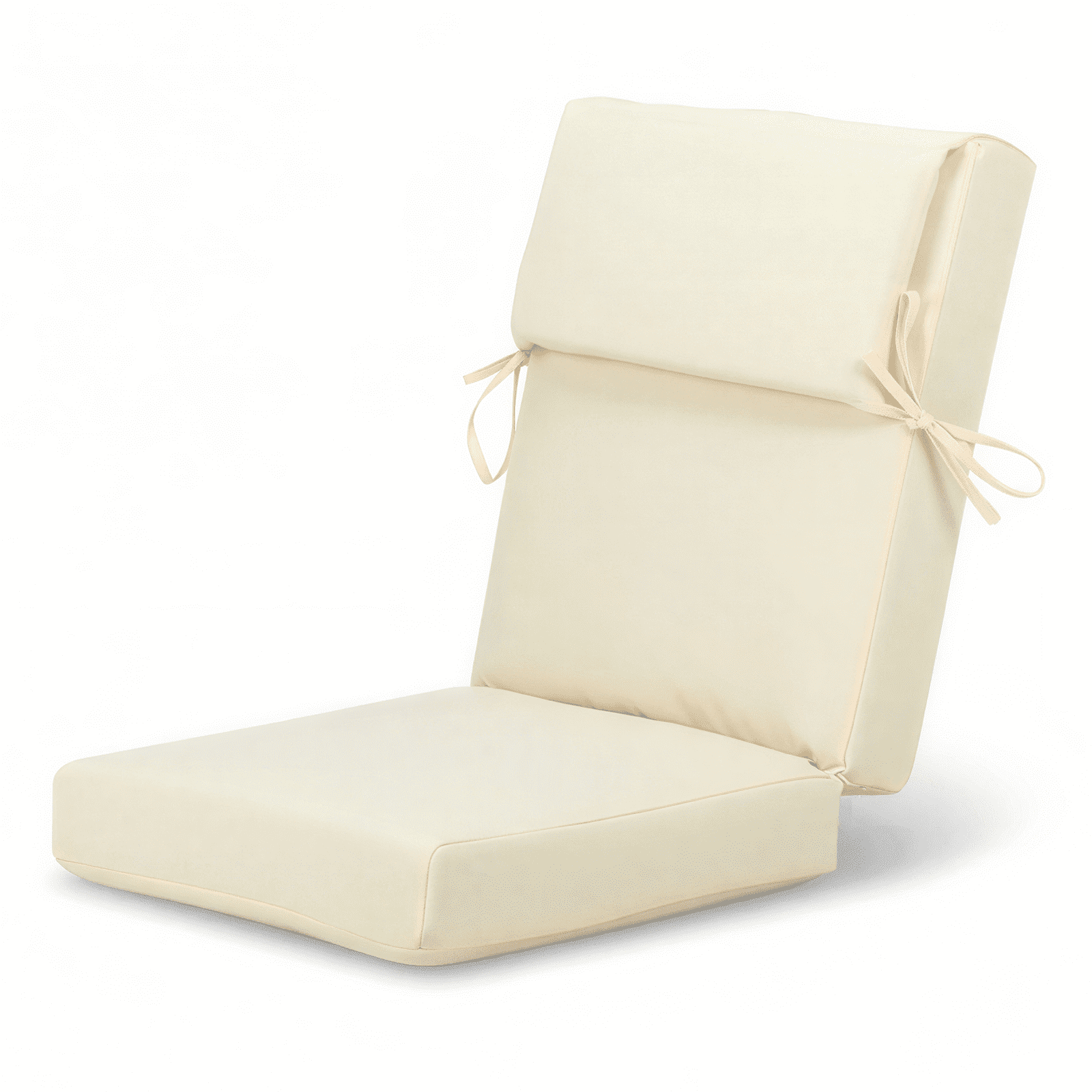 Naturoasis Outdoor Chair Cushions -21.7x20.3x24,3,4-Set Deep Seat Patio Cushions with Removable Cover,Waterproof & Fade Resistant Replacement for Wicker Chair, Loveseat,Beige