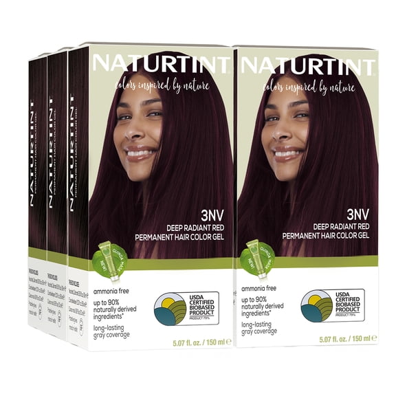 Naturtint 3NV Radiant Red Permanent Hair Color, 6 Pack (Packaging May Vary)