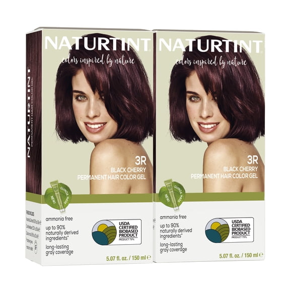 Naturtint 3R Black Cherry Permanent Hair Color, 2 Pack (Packaging May Vary)