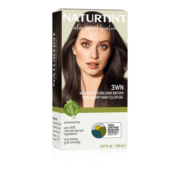 Naturtint 3WN Radiant Nature Dark Brown Permanent Hair Color, 1 Pack (Packaging May Vary)