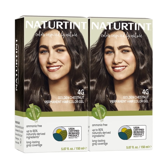 Naturtint 4G Golden Chestnut Permanent Hair Color, 2 Pack (Packaging May Vary)