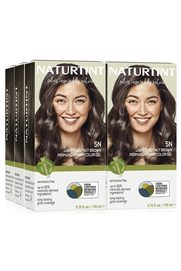 5N Light Chestnut Brown Permanent Hair Color, 6 Pack (Packaging May Vary)