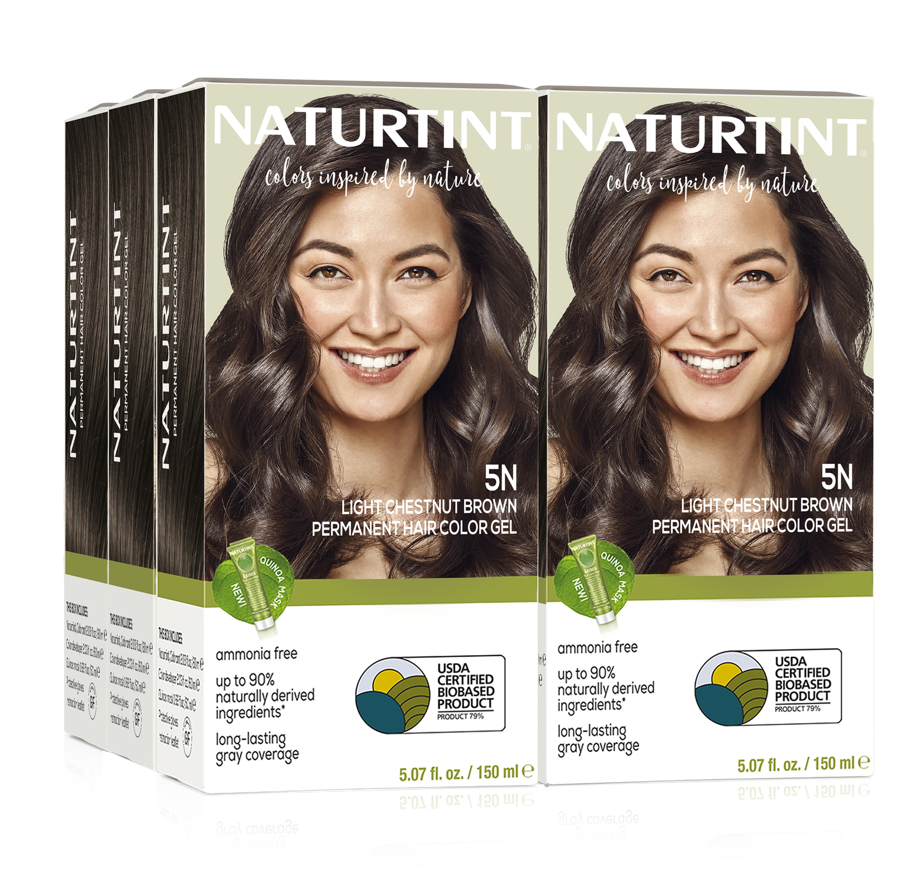 Naturtint, Hair Color, 5N Light Chestnut Brown, Pack of 6 - Walmart.com