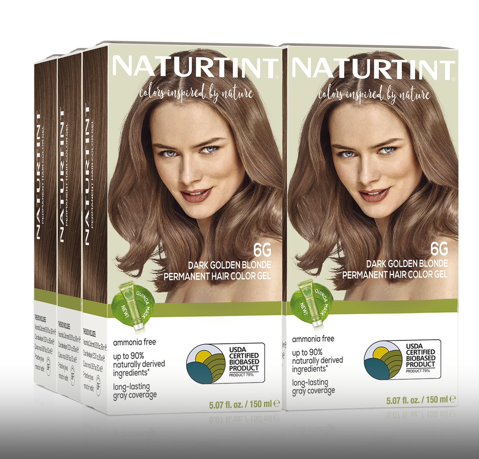 Naturtint 6G Dark Golden Blonde Permanent Hair Color, 6 Pack (Packaging May Vary)