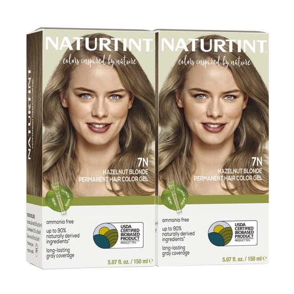 Naturtint 7N Hazelnut Blonde Permanent Hair Color, 2 Pack (Packaging May Vary)