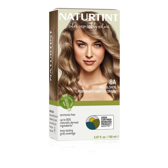 Naturtint 8A Ash Blonde Permanent Hair Color, 1 Pack (Packaging May Vary)