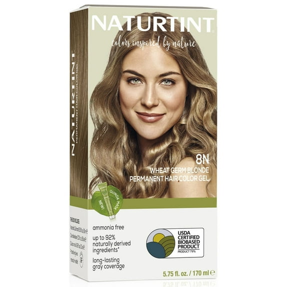 Naturtint 8N Wheat Germ Blonde Permanent Hair Color, 1 Pack (Packaging May Vary)
