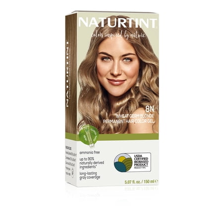 Naturtint 8N Wheat Germ Blonde Permanent Hair Color, 1 Pack (Packaging May Vary)