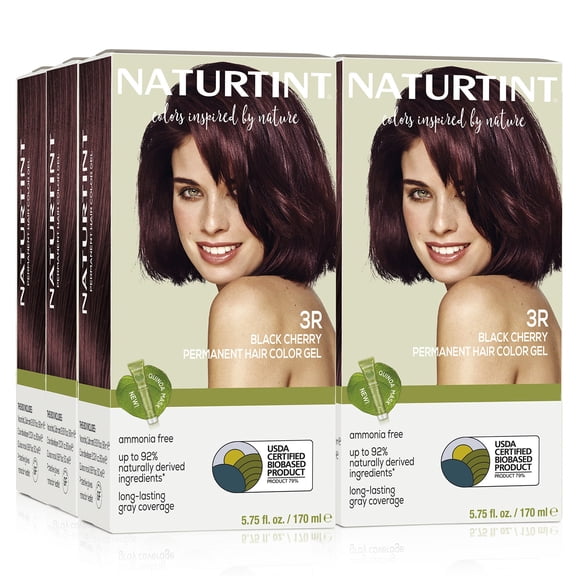 Naturtint 3R Black Cherry Permanent Hair Color, 6 Pack (Packaging May Vary)