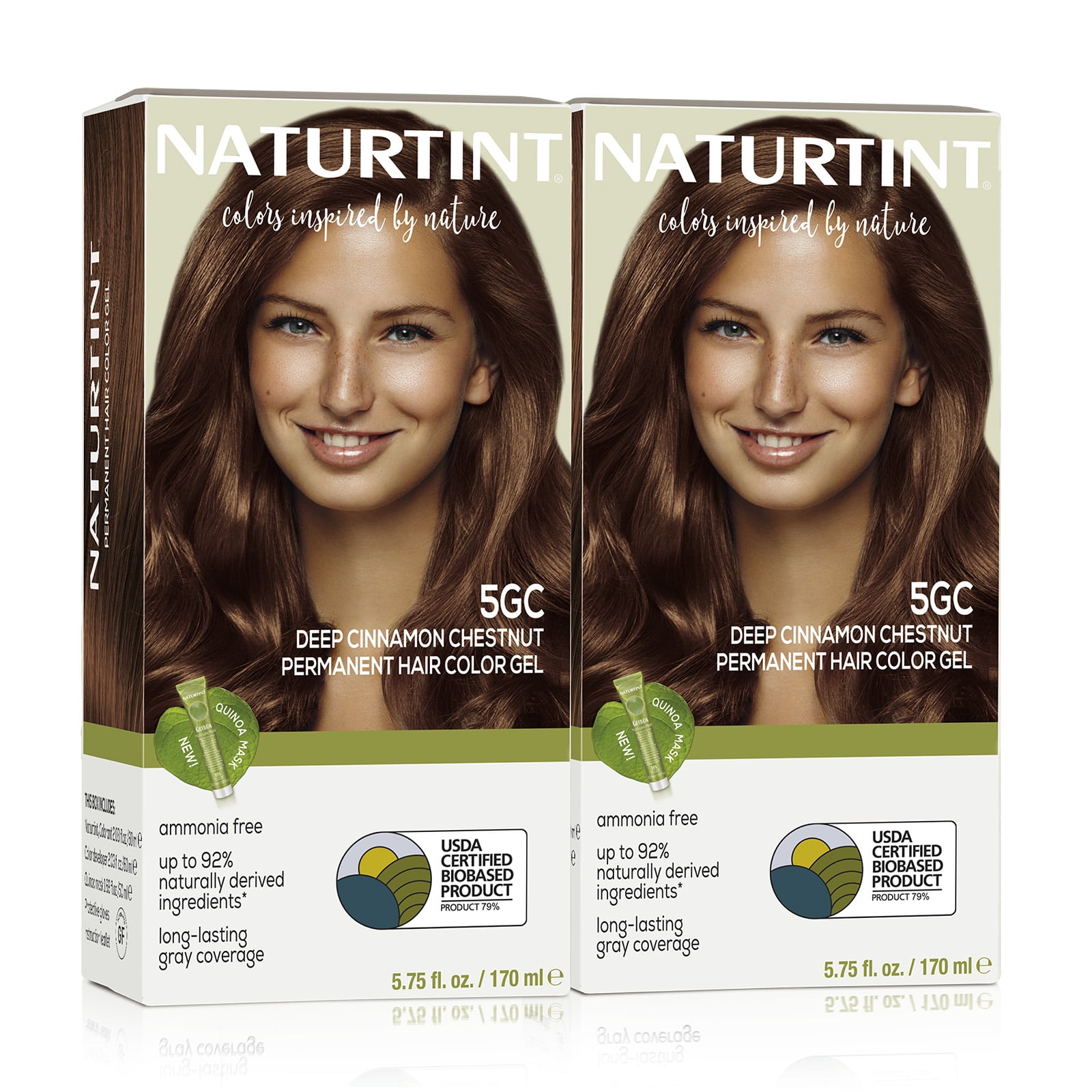 Naturtint 5GC Deep Cinnamon Chestnut Permanent Hair Color, 2 Pack