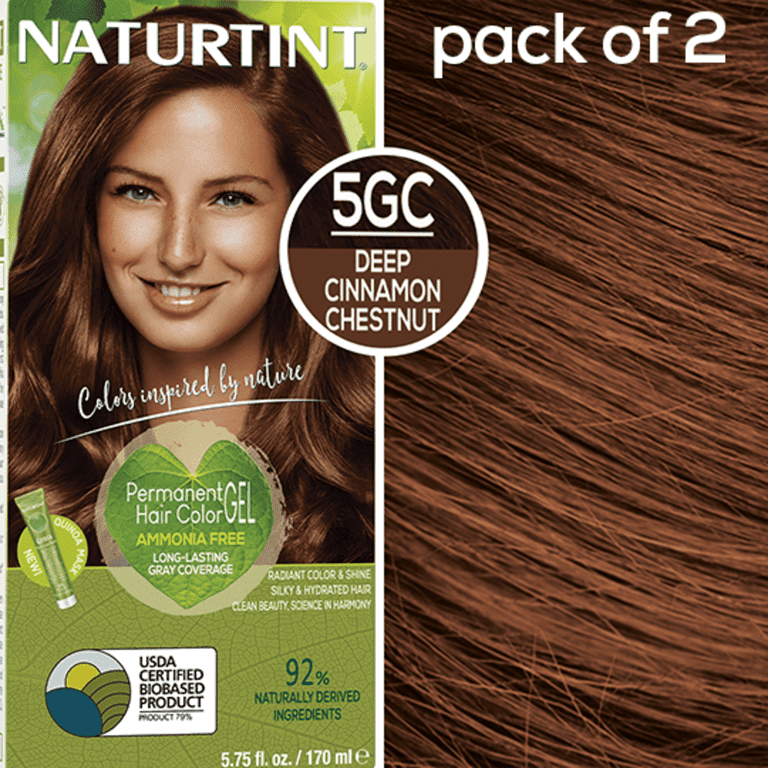 Naturtint Permanent Hair Color 5GC Deep Cinnamon Chestnut - Pack of 2 