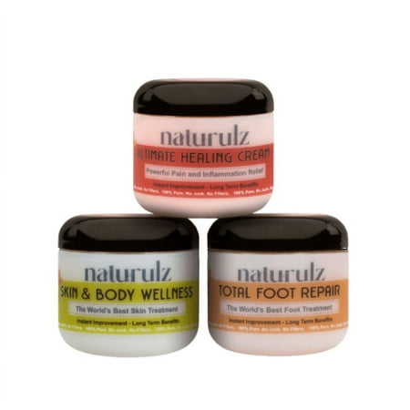 Naturulz Classic Bundle Arthritis Relief Cream with Ultimate Healing, Total Foot Repair, Total Body Wellness