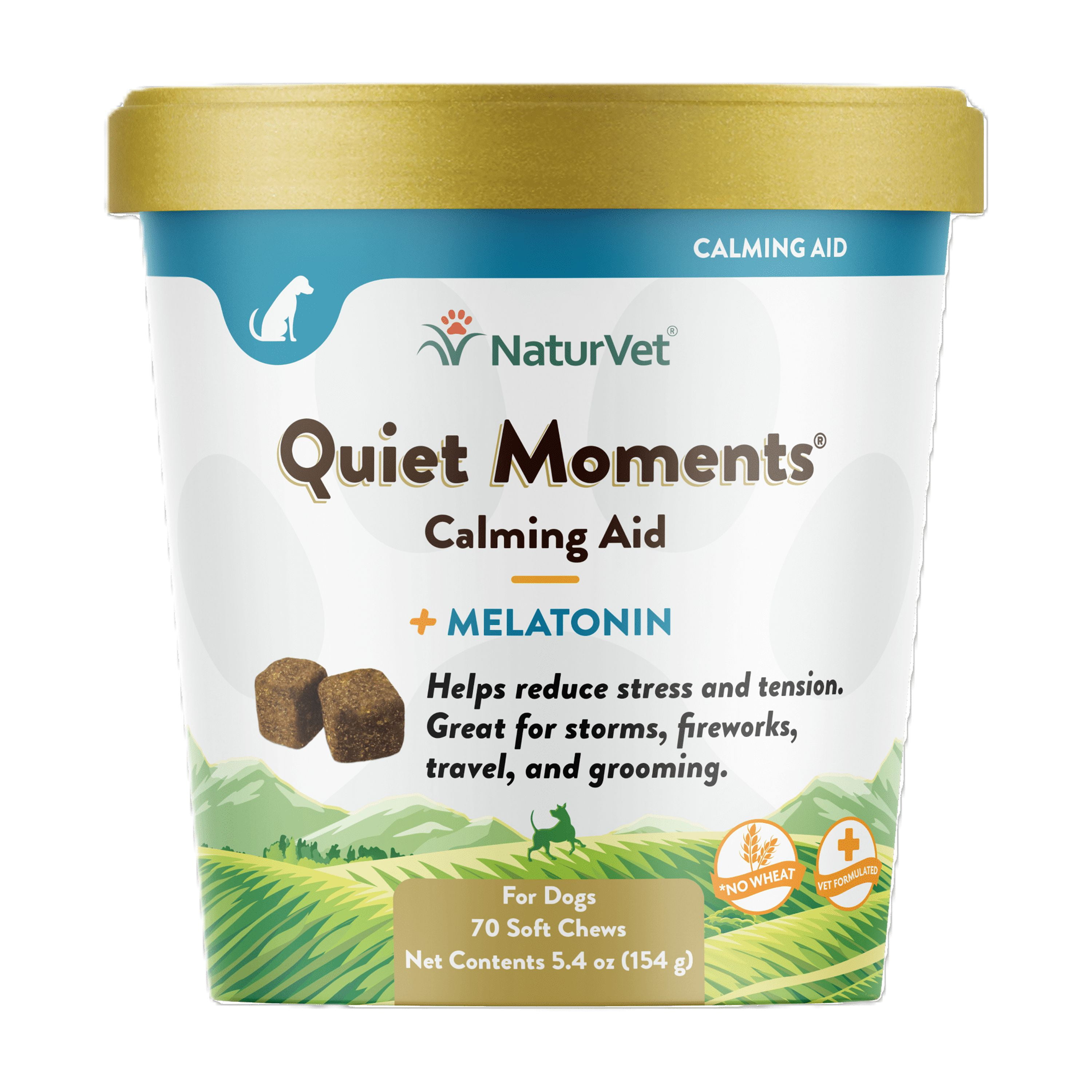 Quiet Moments Calming Aid Soft Chews with Melatonin for Dogs