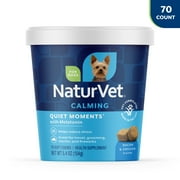 NaturVet Quiet Moments Calming Supplement, Bacon and Chicken Flavor, 70 Soft Chews