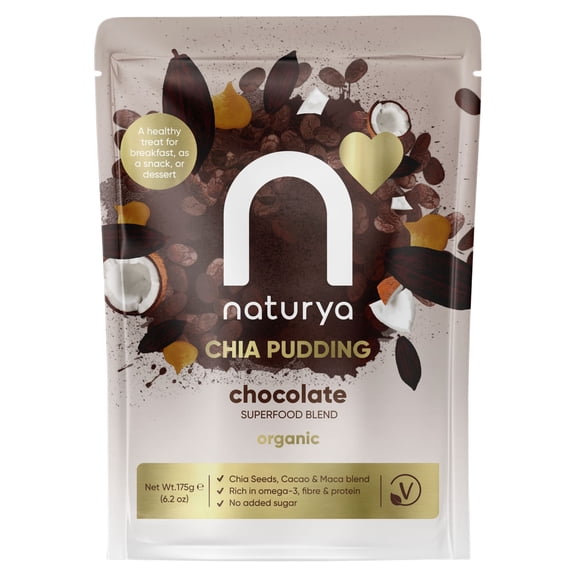 Naturya Chia Pudding Chocolate Organic 175g, Imported from Britain