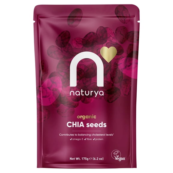 Naturya Organic Chia Seeds 175G, Imported from Britain